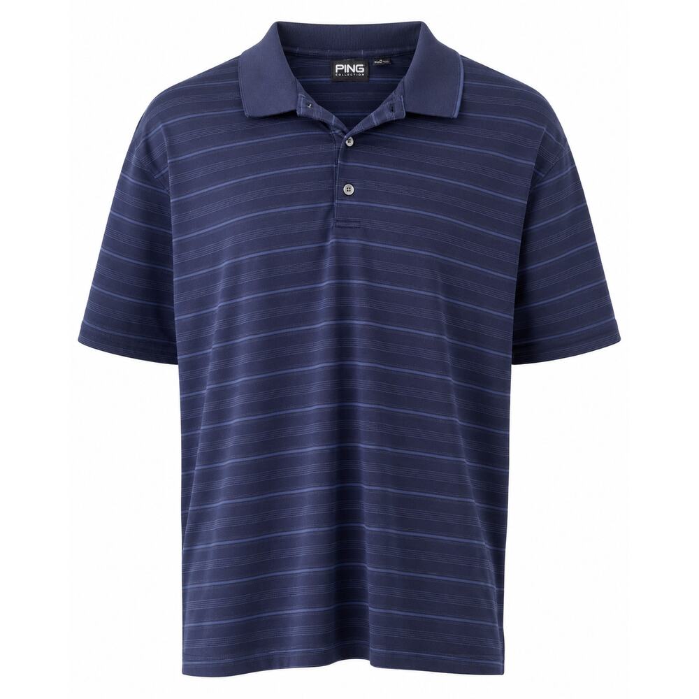 Vintage Ping Collection Golf Polo Shirt Mens XL Blue Striped Peru